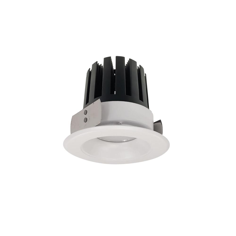 4" Marquise III Round Open Reflector, 2000lm, 3000K, Flood Optic, White Reflector/White Flange