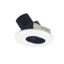 Nora NIO-4RSLCDXBMPW - 4" Iolite LED Round Adjustable Slot Aperture, 800lm / 14W, Comfort Dim, Black Slot Aperture /
