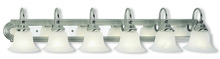 Livex Lighting 1006-95 - 6 Light BN & Polished Chrome Bath Light