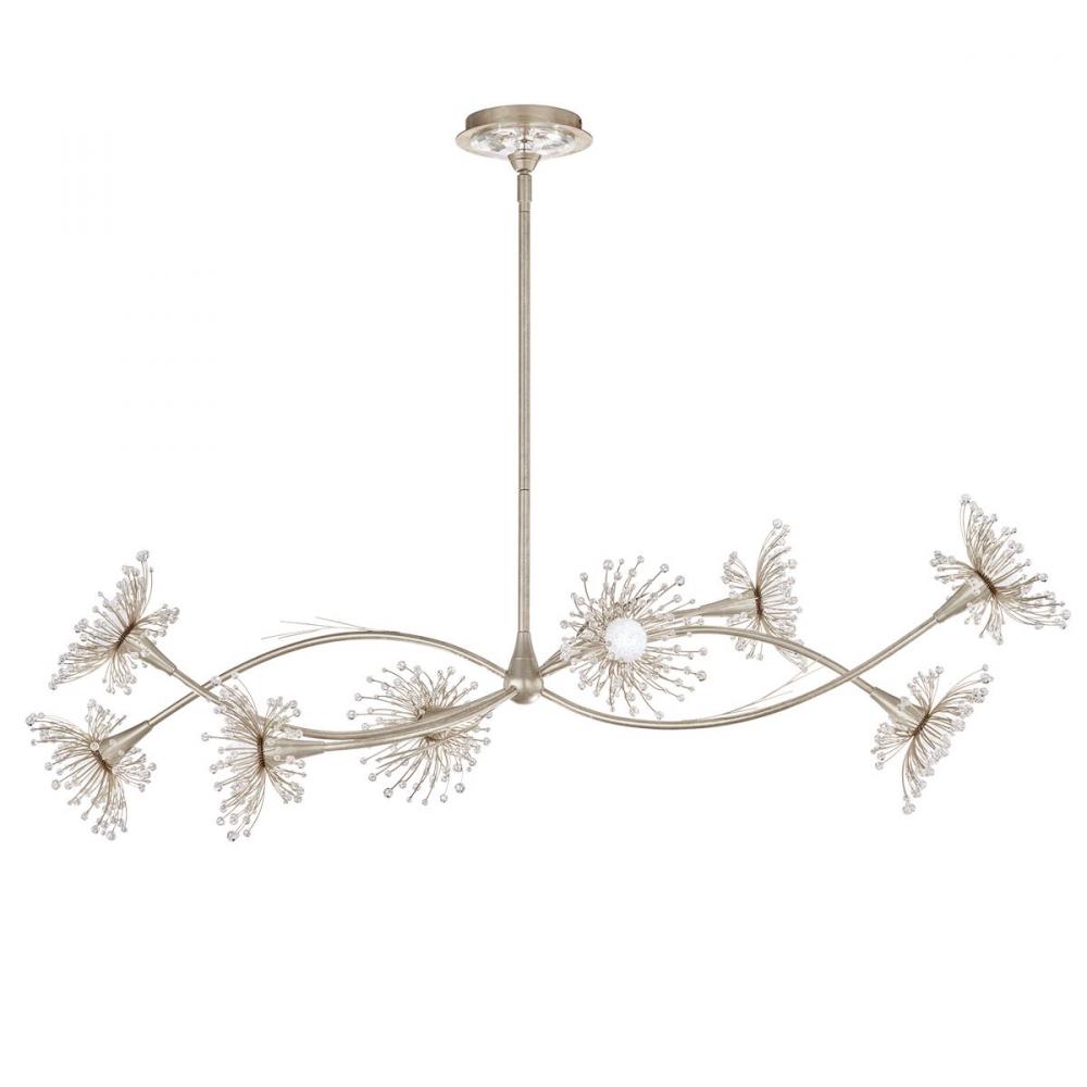 Coquette 8 Light 120/277V LED Linear Pendant in Tourmaline with Clear Radiance Crystal