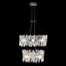 Kalco Allegri 030256-010 - Glacier 25 + 32 Inch 2 Tier LED Round Pendant