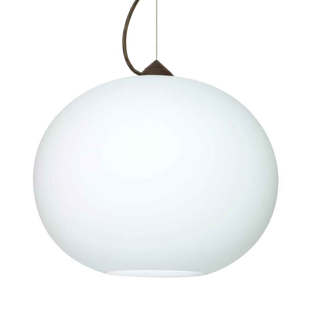 Besa Jordo LED Pendant 1Kx Opal Matte Bronze 1x11W LED, 15Ft. Cord
