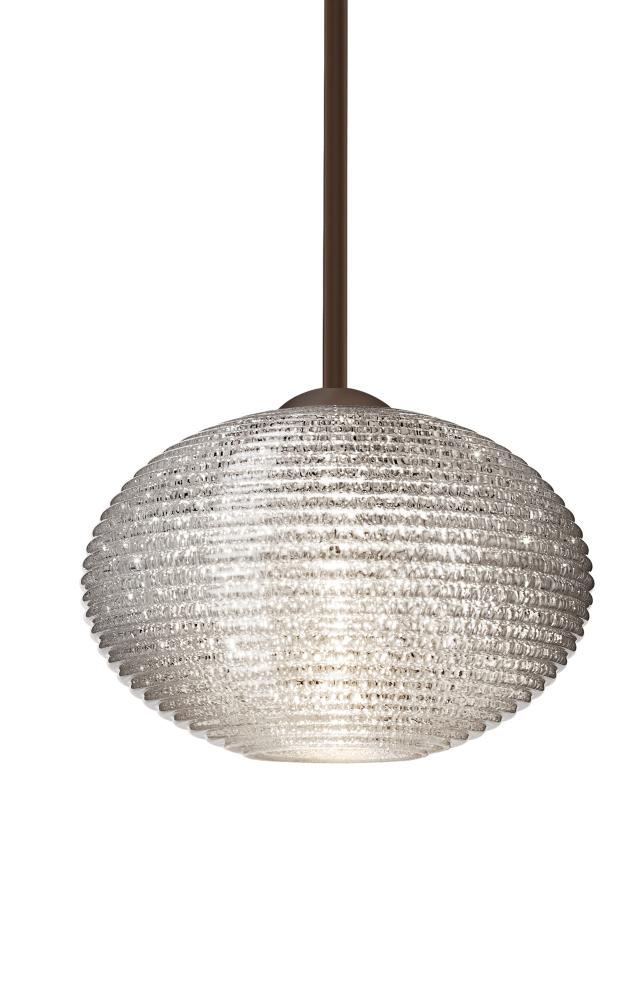 Besa Pendant Pape 10 Bronze Glitter 1x9W LED, 15Ft. Cord
