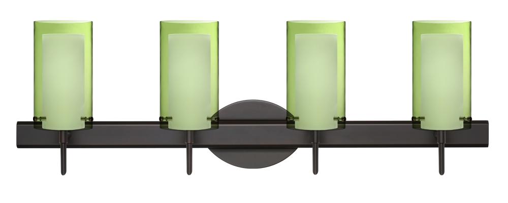 Besa Pahu 4 Wall 4SW Transparent Olive/Opal Bronze 4x40W G9