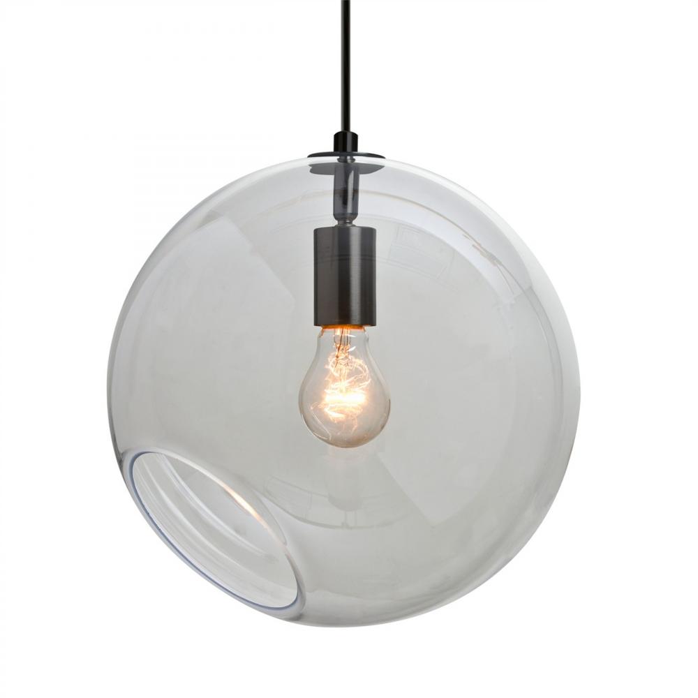 Besa, Maestro 12 Cord Pendant for Multiport Canopy, Clear, Black Finish, 1x60W MAX E26 Base