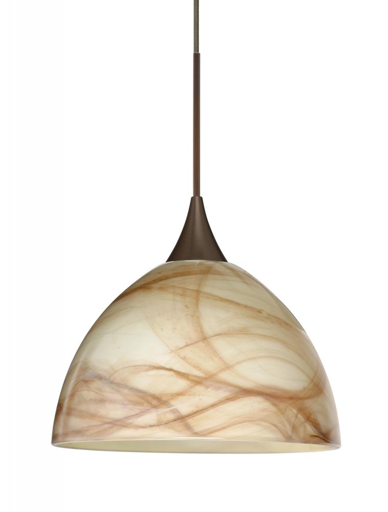 Besa Pendant For Multiport Canopy Brella Bronze Mocha 1x50W Halogen, 15Ft. Cord
