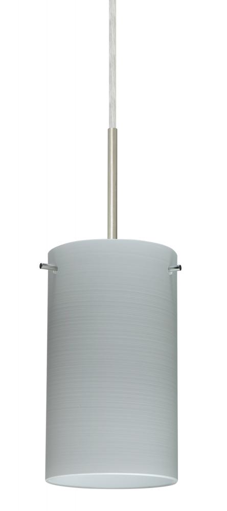 Besa Stilo 7 LED Pendant For Multiport Canopy Chalk Satin Nickel 1x9W LED