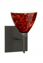 Besa Lighting 1SW-177941-BR-SQ - Besa Wall With SQ Canopy Mia Bronze Garnet 1x40W G9
