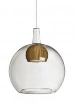 Besa Lighting 1JC-BENJICLMD-LED-SN - Besa, Benji Cord Pendant, Clear/Medium, Satin Nickel Finish, 1x9W LED