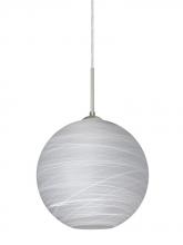 Besa Lighting 1JT-COCO1060-SN - Besa Coco 10 Pendant, Cocoon, Satin Nickel Finish, 1x60W Medium Base