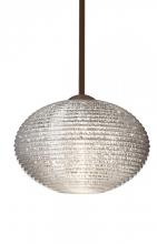 Besa Lighting 1TT-4913GL-BR - Besa Stem Pendant Pape 12 Bronze Glitter 1x75W Medium Base