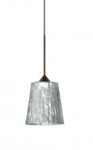 Besa Lighting X-5125SF-BR - Besa Pendant For Multiport Canopy Nico 4 Bronze Stone Silver Foil 1x35W Halogen