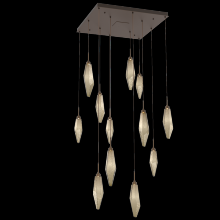 Hammerton CHB0050-12-FB-CB-C01-L1 - Rock Crystal Square 12pc Multi-Pendant