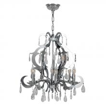 Worldwide Lighting Corp W83130C24 - Henna 9-Light Chrome Finish and Clear Crystal Chandelier 24 in. Dia x 25 in. H Two 2 Tier Large