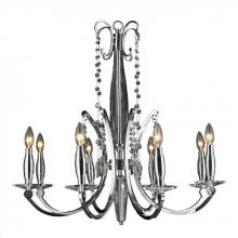 Worldwide Lighting Corp W83155C30 - Innsbruck Collection 8 Light Chrome Finish Crystal Chandelier 30" D x 26" H Large