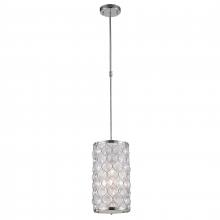 Worldwide Lighting Corp W83412C8-CL - Paris 1-Light Chrome Finish with Clear Crystal Mini Pendant Light 8 in. Dia x 15 in. H