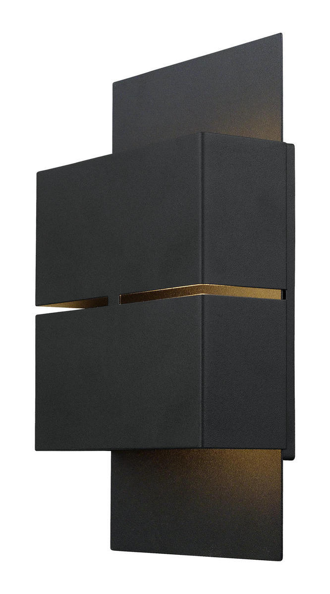 2 LT Integrated LED Outdoor Wall Light w/ a Matte Black Finish