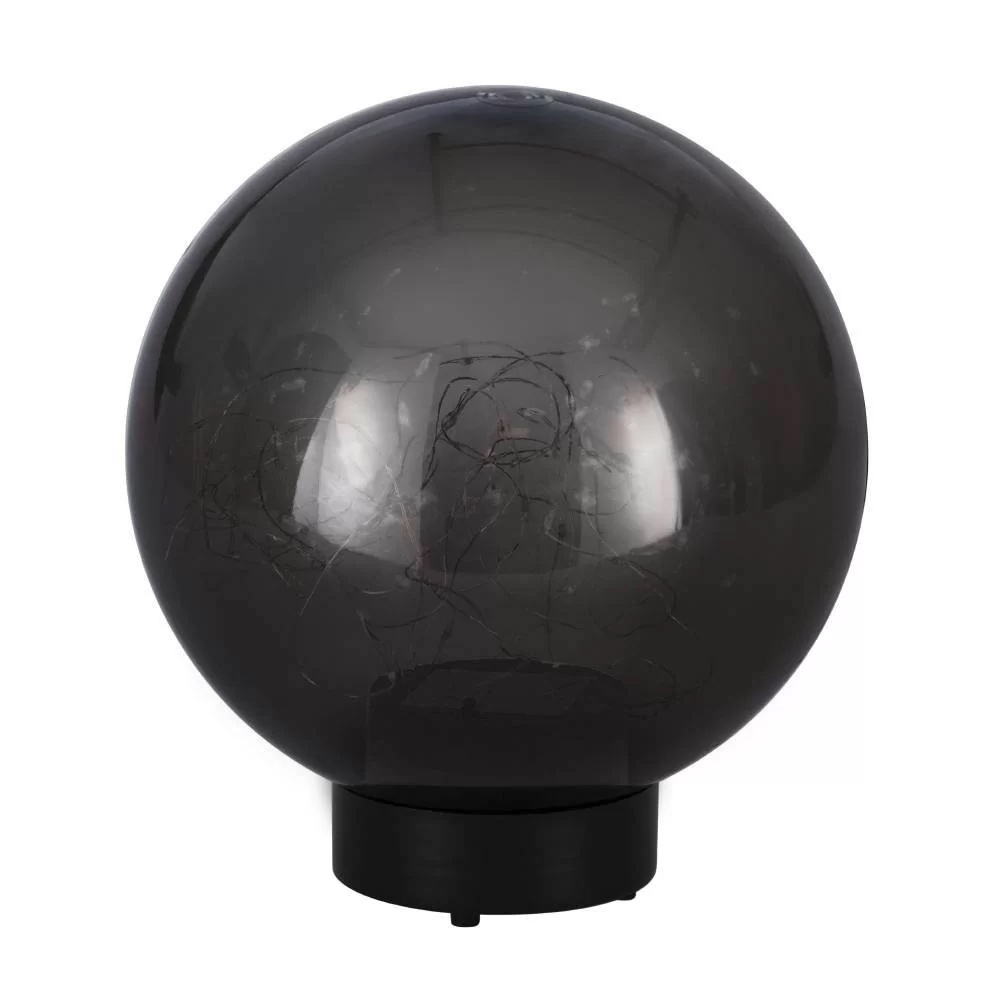 Solar LED Spike Outdoor Path Light with Black Finish and Black Transparent Plastic Shade