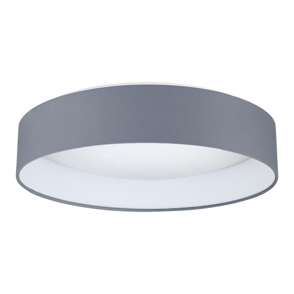 1 LT Integrated LED Ceiling Light w/ White Finish, White Diffuser & Charcoal Grey Shade