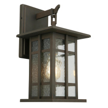 Eglo 202888A - 1 LT Outdoor Wall Light w/ Matte Bronze Finish & Clear Seeded Glass