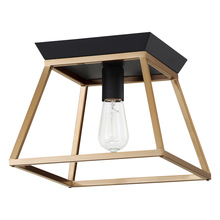 Eglo 204601A - 1 LT Open Frame Ceiling Light w/ Brushed Gold & Matte Black Finish