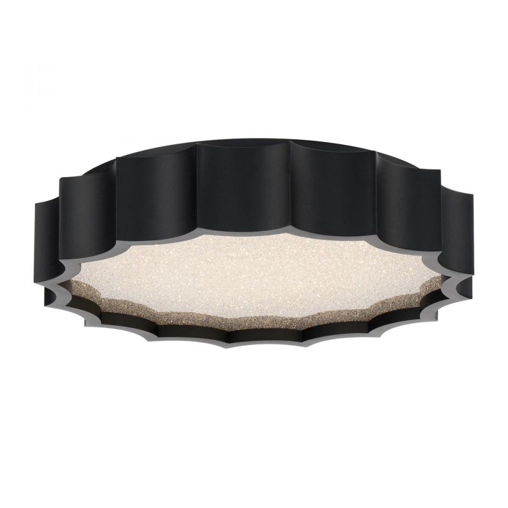 Tarte 16 120V Flush Mount in Aged Brass with Radiance Crystal Dust