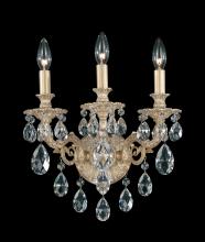 Schonbek 1870 5643-76R - Milano 3 Light 120V Wall Sconce in Heirloom Bronze with Radiance Crystal