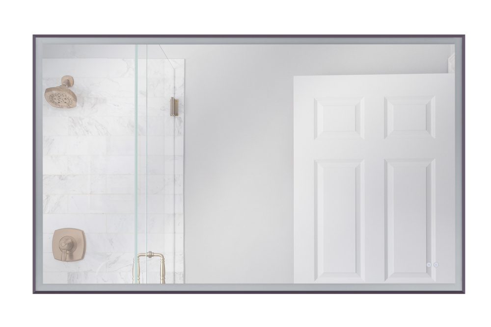60" x 36" Rectangle Framed LED Mirror