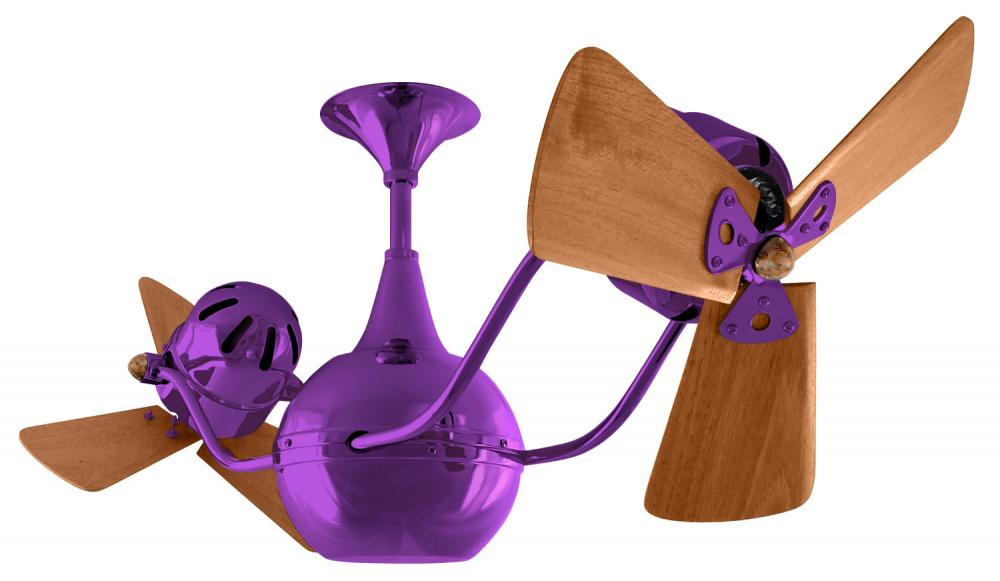 Vent-Bettina 360° dual headed rotational ceiling fan in Ametista (Purple) finish with solid susta