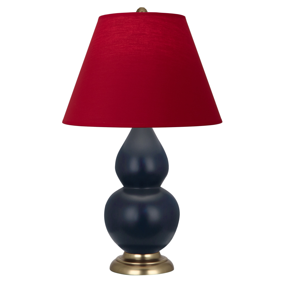 Matte Midnight Blue Small Double Gourd Accent Lamp