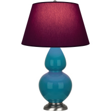 Robert Abbey 1753P - Peacock Double Gourd Table Lamp