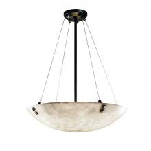 Justice Design Group CLD-9662-25-NCKL-F3 - 24" Pendant Bowl w/ PAIR SQUARE W/ POINTS FINIALS