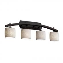 Justice Design Group POR-8594-30-PLET-MBLK - Archway 4-Light Bath Bar