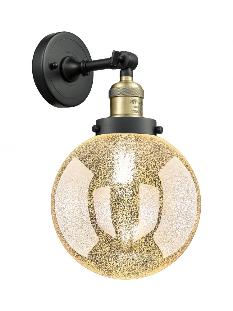 Beacon - 1 Light - 8 inch - Black Antique Brass - Adjustable Sconce