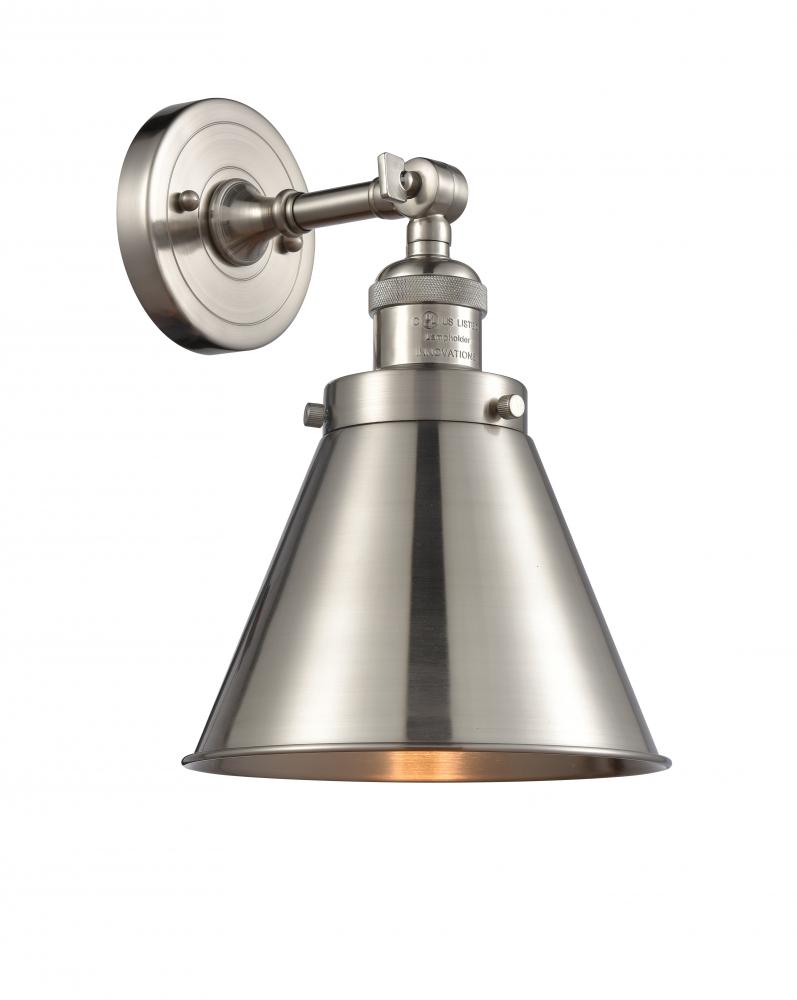 Appalachian - 1 Light - 8 inch - Brushed Satin Nickel - Adjustable Sconce