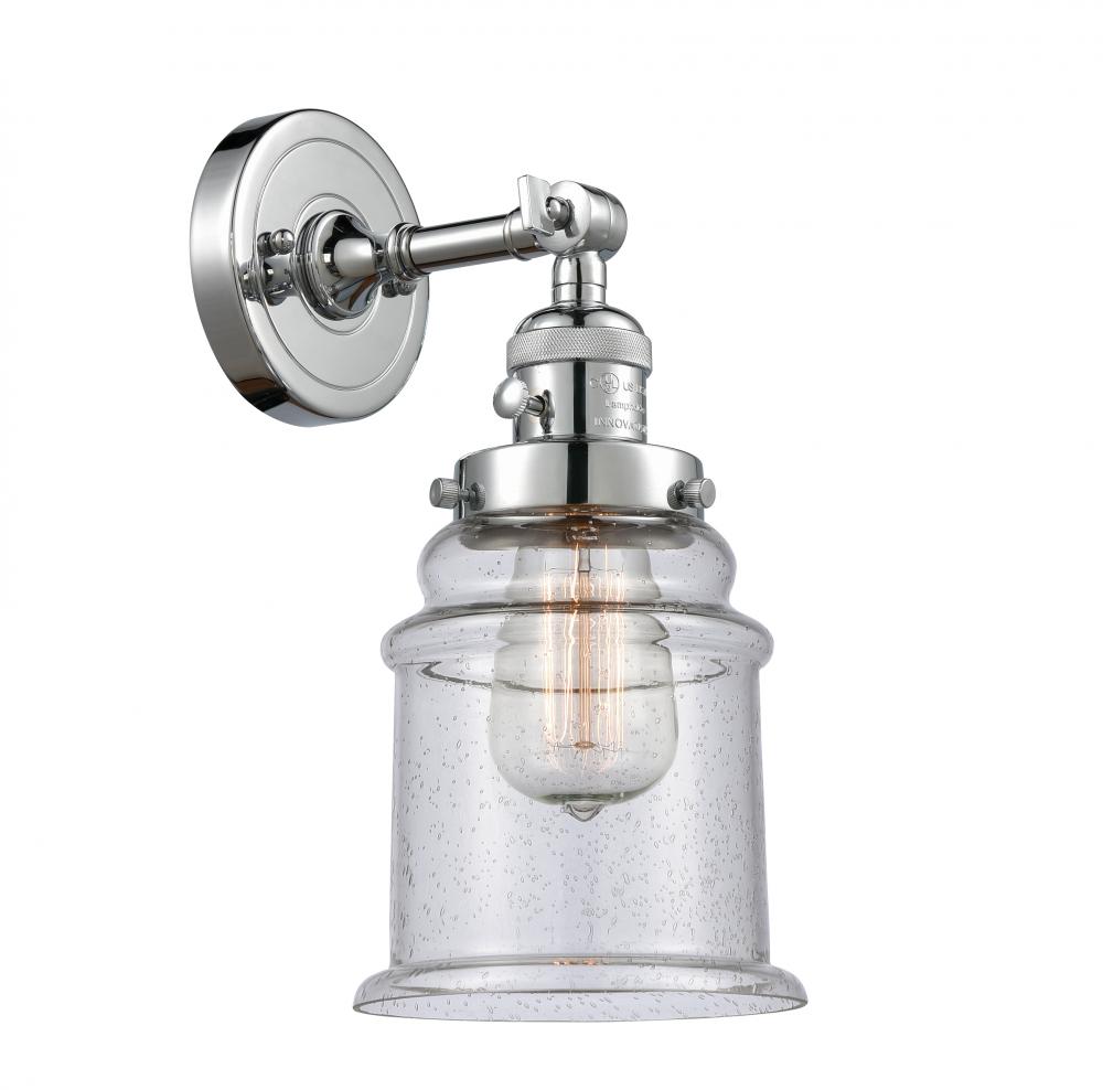 Canton - 1 Light - 7 inch - Polished Chrome - Adjustable Sconce