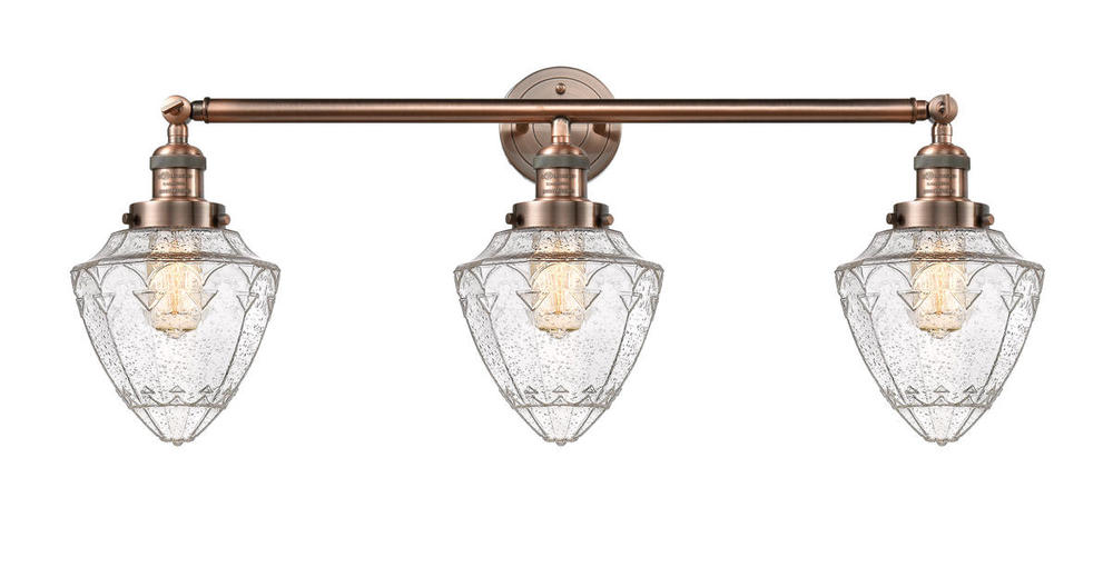 Bullet - 3 Light - 34 inch - Antique Copper - Bath Vanity Light