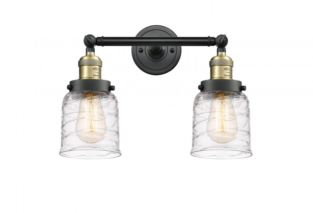Bell - 2 Light - 16 inch - Black Antique Brass - Adjustable Bath Vanity Light