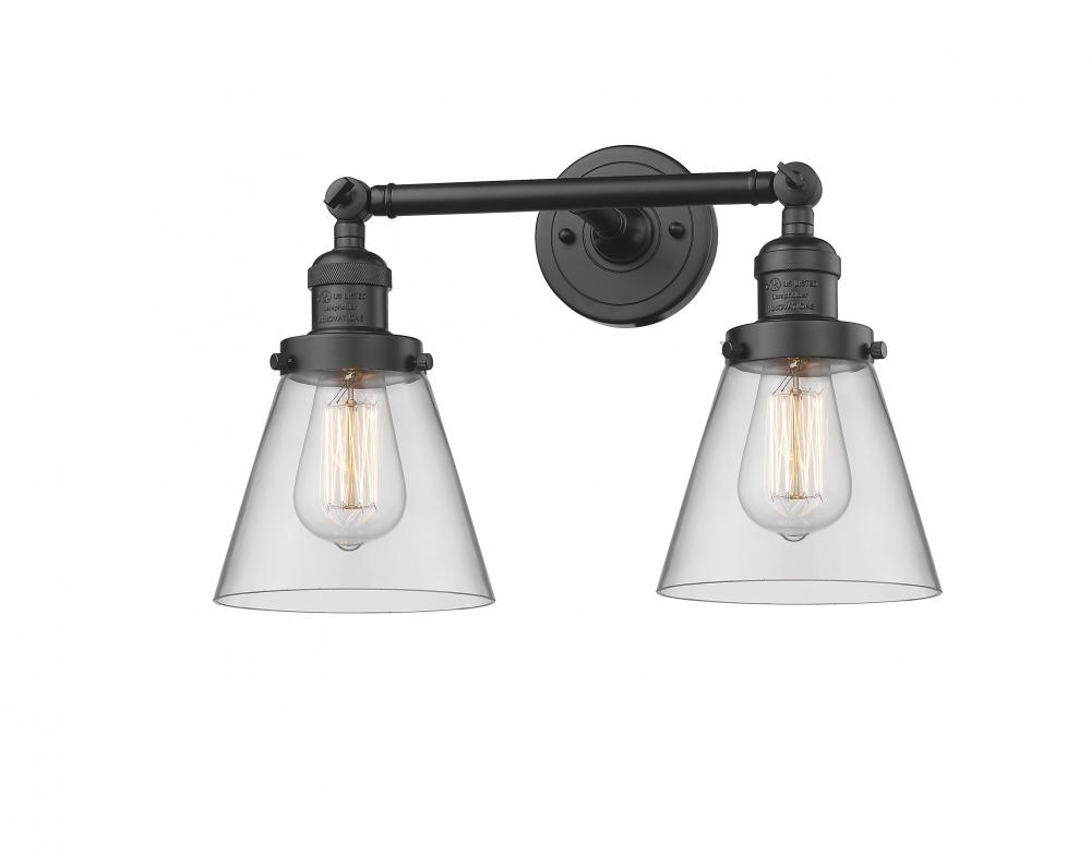 Cone - 2 Light - 16 inch - Oil Rubbed Bronze - Adjustable Bath Vanity Light