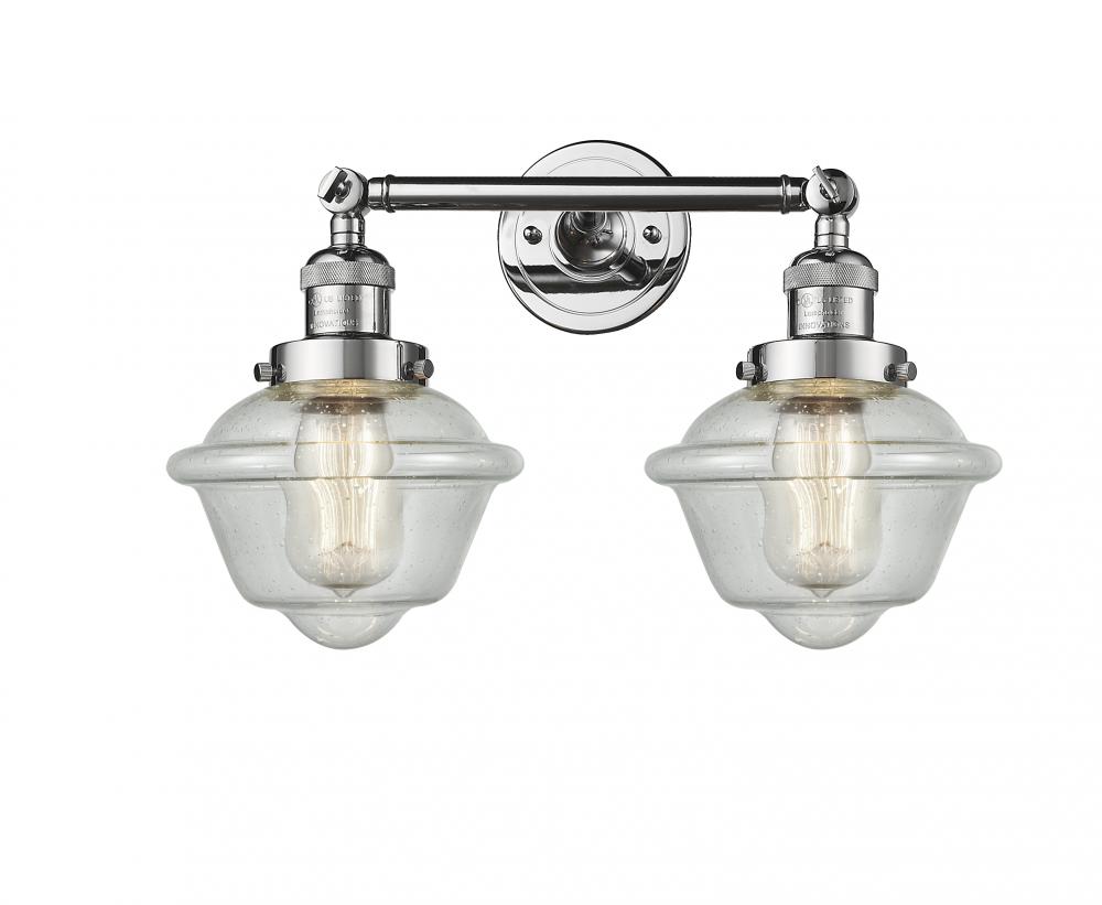 Oxford - 2 Light - 17 inch - Polished Chrome - Adjustable Bath Vanity Light