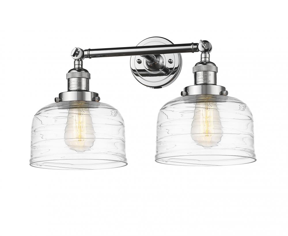 Bell - 2 Light - 19 inch - Polished Chrome - Adjustable Bath Vanity Light