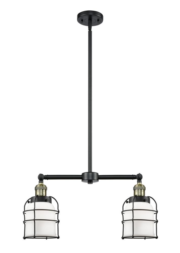 Bell Cage - 2 Light - 21 inch - Black Antique Brass - Stem Hung - Adjustable Island Light