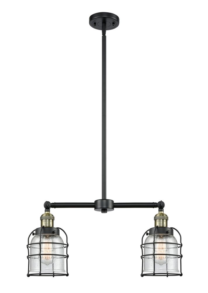 Bell Cage - 2 Light - 21 inch - Black Antique Brass - Stem Hung - Adjustable Island Light