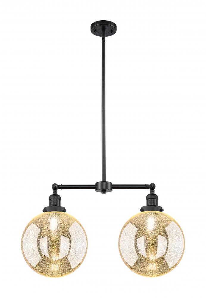 Beacon - 2 Light - 25 inch - Matte Black - Stem Hung - Adjustable Island Light