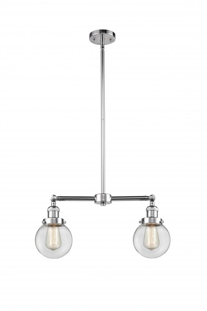 Beacon - 2 Light - 23 inch - Polished Chrome - Stem Hung - Adjustable Island Light