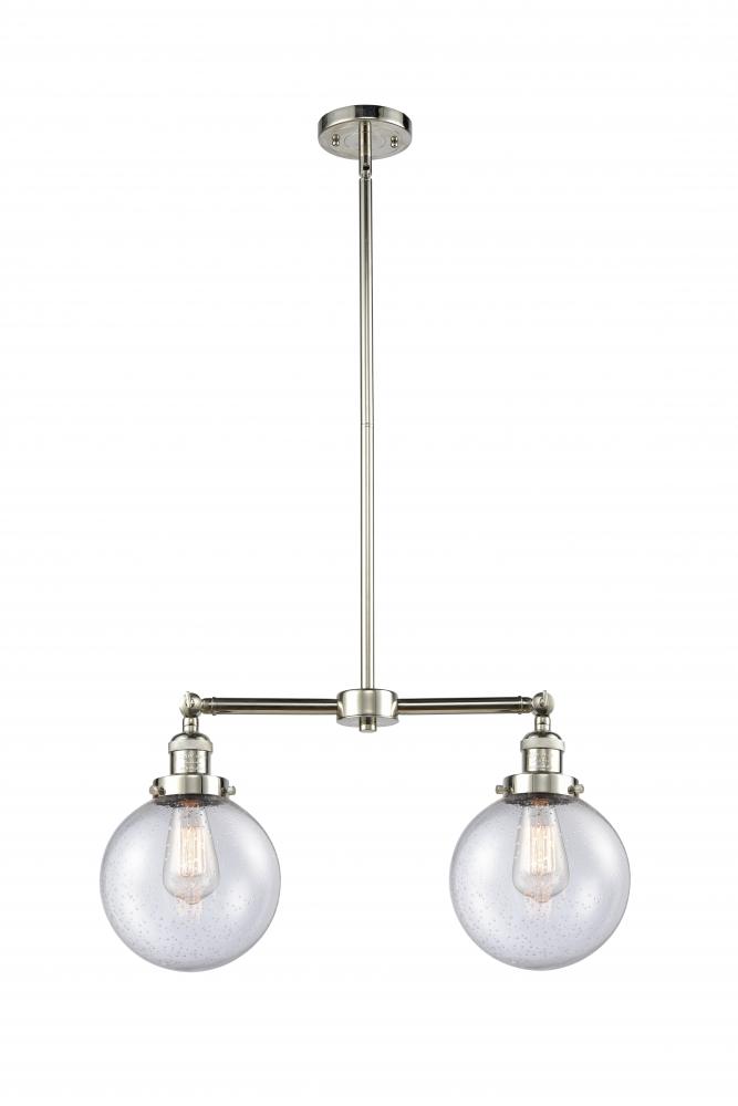 Beacon - 2 Light - 25 inch - Polished Nickel - Stem Hung - Adjustable Island Light