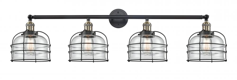 Bell Cage - 4 Light - 44 inch - Black Antique Brass - Adjustable Bath Vanity Light