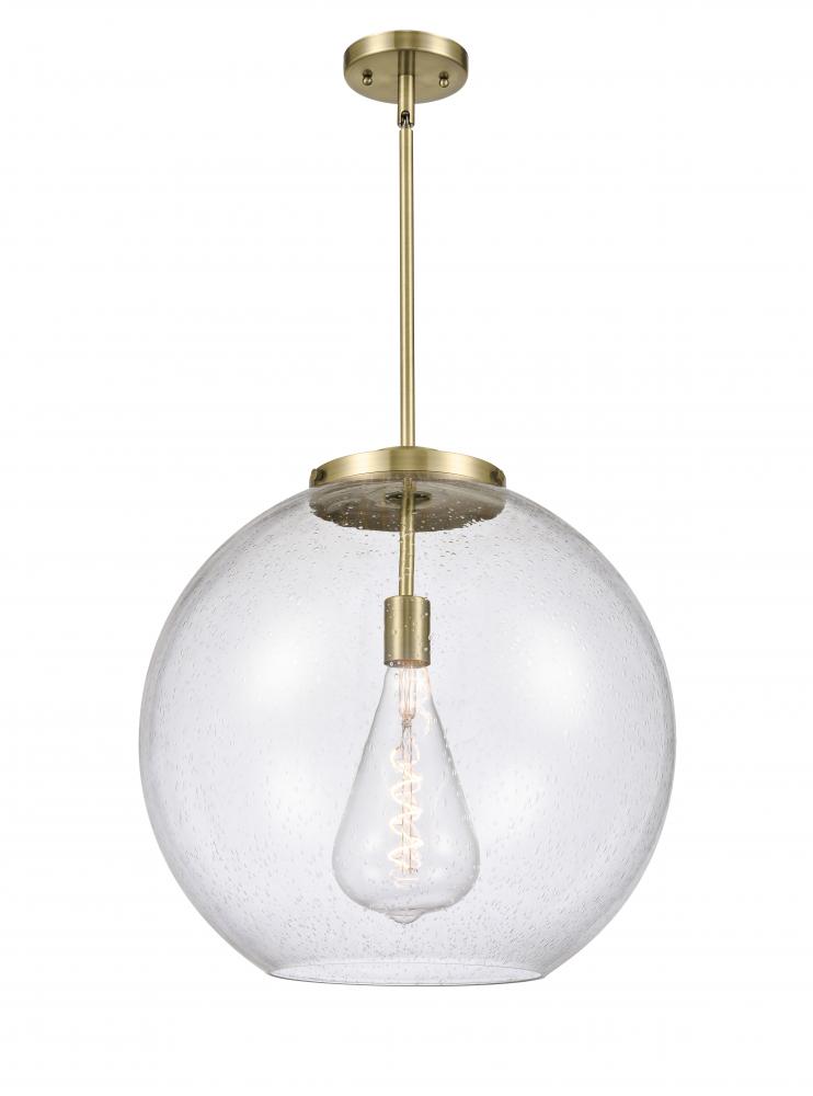 Athens - 1 Light - 18 inch - Antique Brass - Cord hung - Pendant