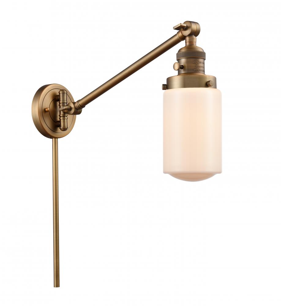 Dover - 1 Light - 5 inch - Brushed Brass -Adjustable Swing Arm