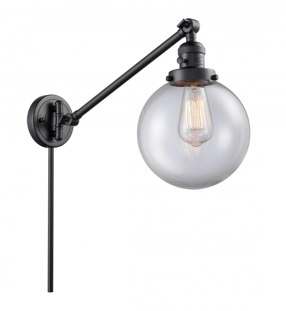 Beacon - 1 Light - 8 inch - Matte Black -Adjustable Swing Arm